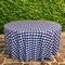 Gingham Checkered Round Tablecloth Spun Polyester Double Sided